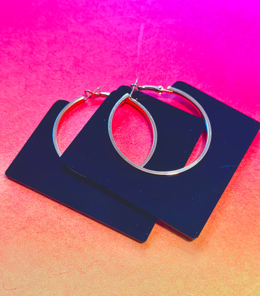 Black Peekaboo Earrings