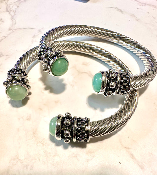 Jade Cable Wire Bracelets